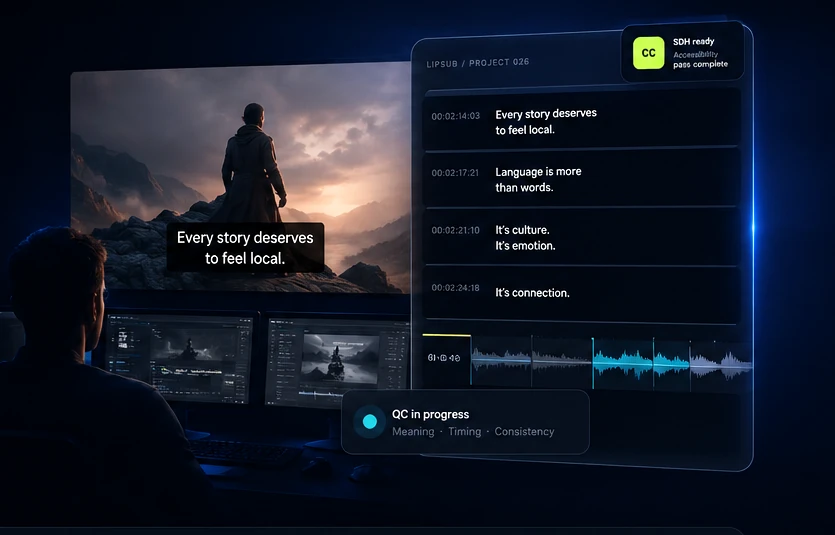 Cinematic localization workstation